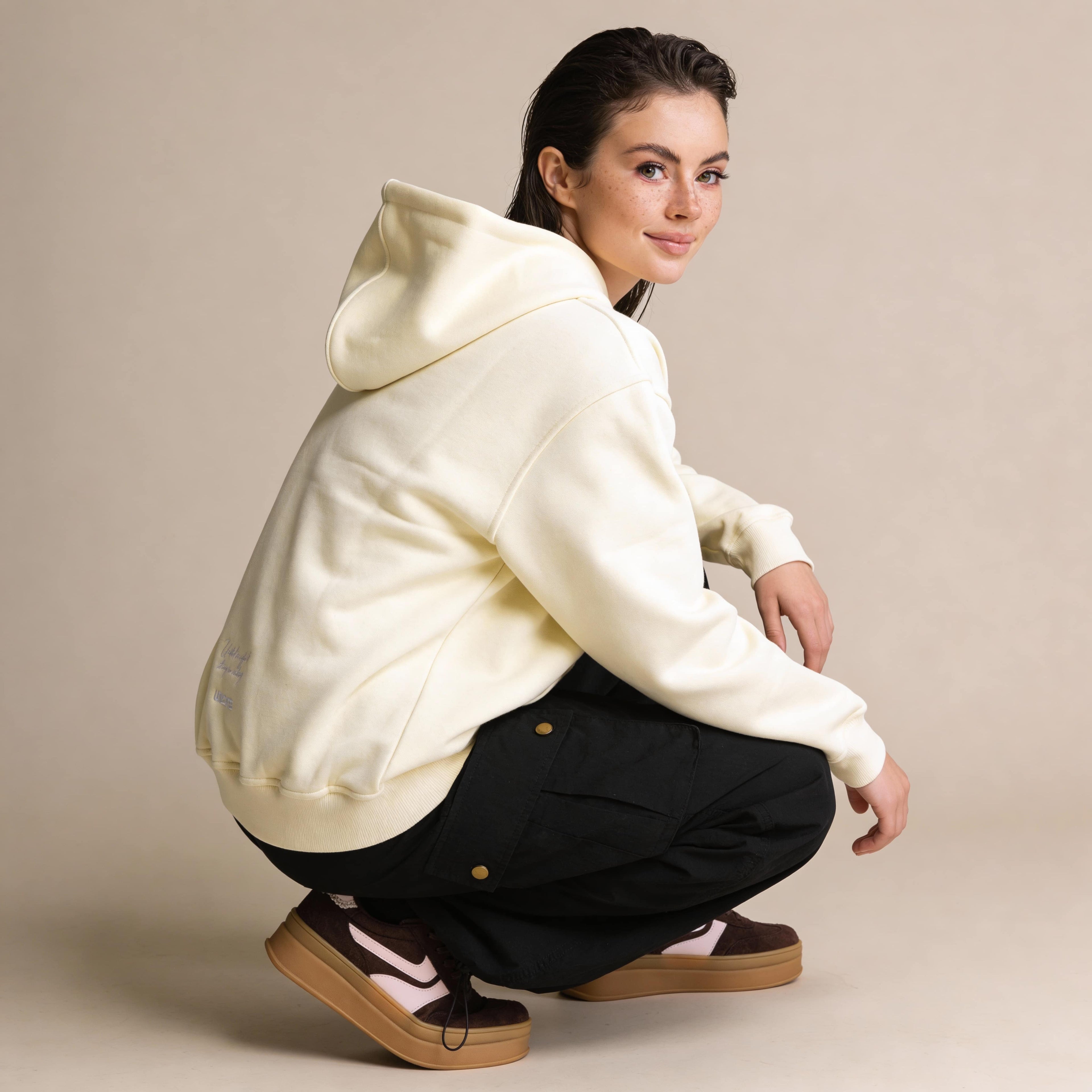 Hoodie coton Vanille