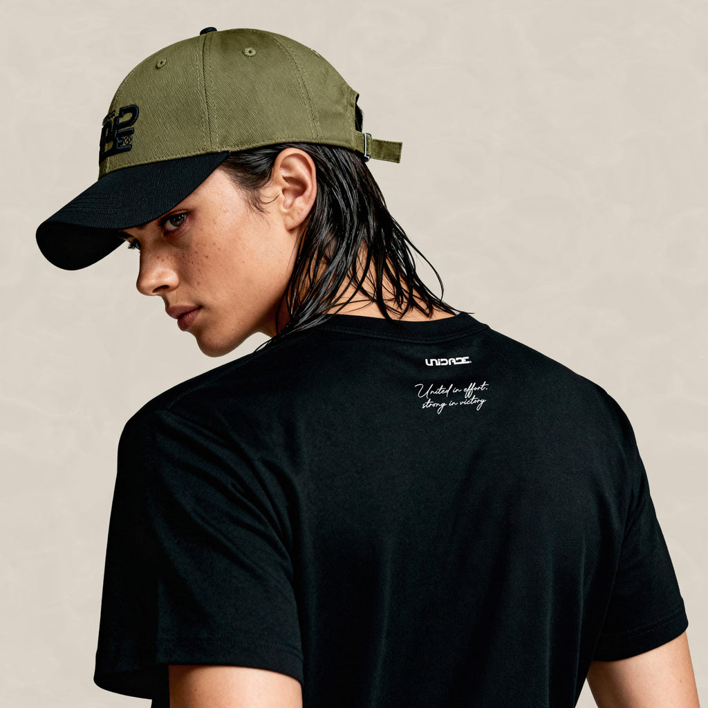 Casquette twill de coton Kaki et Noir